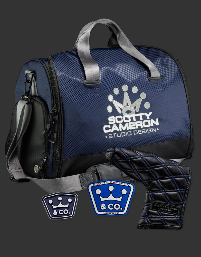 超激得低価Club cameron クラブキャメロン 2022 Scotty スコッティキャメロン メンバー ヘッド カバー ボストンバッグ Bag セブンポイント グレー パター